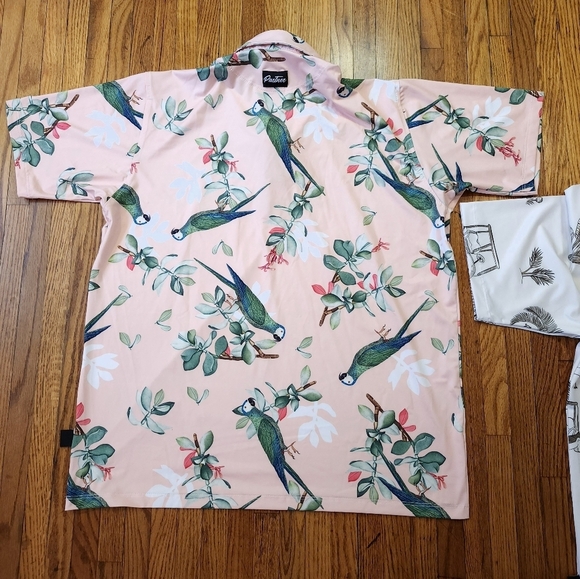 CONDOR Mens Performance Golf Polos Size XL Parrots Pink White Partner - Picture 8 of 10